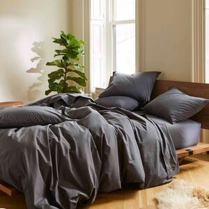 Luxe Sateen No Flat Sheet Set - Graphite - Cali King